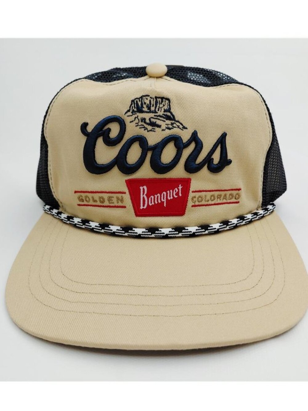 Coors Banquet Beer Rope Hat | Golden Colorado Unstructured Snapback | NWT Retro